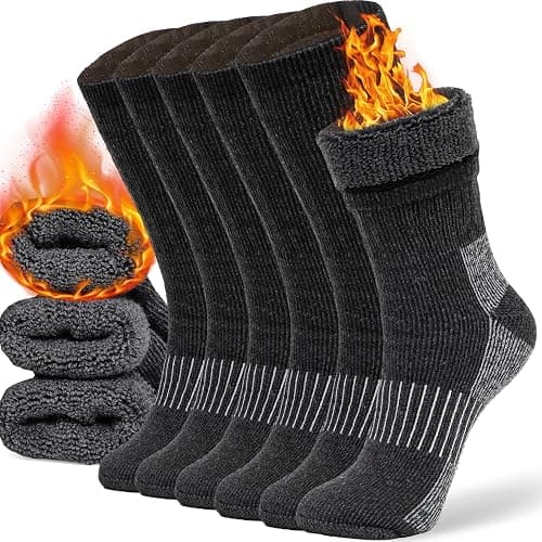 COZIA Merino Wool Socks for Men & Women Casual Warm Winter Cozy Thermal Socks - Image 1