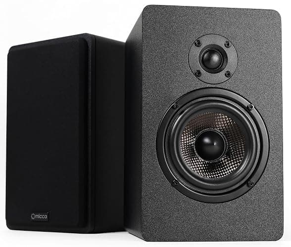 Micca MB42X G2 Passive Bookshelf Speakers for Home Theater Surround Sound, Stereo, and Passive Near Field Monitor, 2-Way (Black, Pair) - Image 1