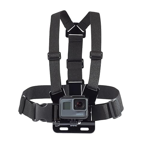 Amazon Basics Adjustable Chest Mount Harness for GoPro Camera, Compatible with GoPro Hero Series, Black - Image 1