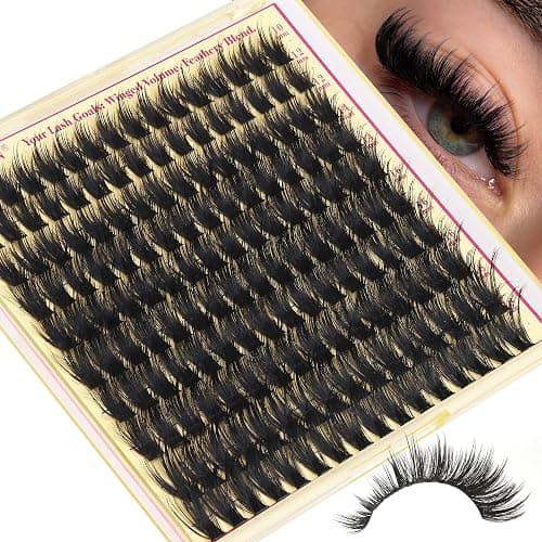 Wispy Lash Clusters with Spikes Manga Lash Clusters 160D Eyelash Clusters 10-18MM Thick Lashes Clusters Fluffy Cluster Eyelash Extensions by FANXITON - Image 1