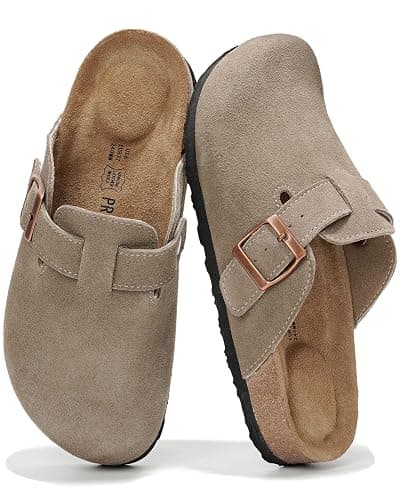 100% Genuine Leather Slip-on Footbed Clogs for Women - Fall Shoes for Women | Memory Foam Arch Support Slippers for Women; Trendy Slip-ons Women's Mules & Clogs Sandals, Non-Slip Outsole for comfort - Image 1