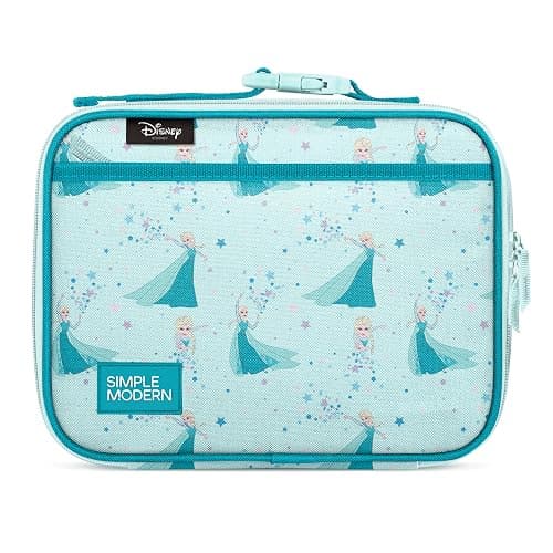 Simple Modern Disney Kids Lunch Box for School | Reusable Insulated Lunch Bag for Toddler, Girl, and Boy | Meal Container with Exterior & Interior Pockets | Hadley Collection | Frozen Elsa's Snowflake - Image 1