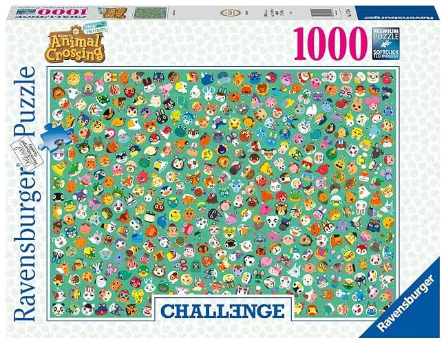 Ravensburger Animal Crossing Jigsaw Puzzles for Kids and Adults Age 12 Years Up - 1000 Pieces - Challenge Edition, White - Image 1