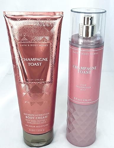 Bath and Body Works - Champagne Toast - Fine Fragrance Mist and Ultra Shea Body Cream - Full Size –2019 - Image 1