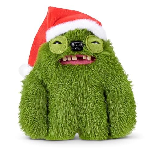 Fuggler Festive Fuggs 9 Inch Series 2 (Sasquinch) by ZURU | Funny Ugly Monster with signature teeth, soft & huggable collectible plush, for fans & collectors, gift for tweens & teens - Image 1
