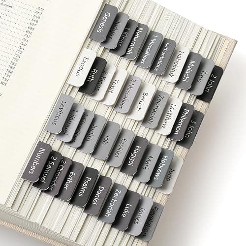 Mr. Pen- Bible Tabs, 75 Tabs, Gray, Laminated Bible Tabs for Women and Men, Bible Tabs for Study Bible, Bible Index Tabs, Bible Book Tabs, Bible Labels Tabs, Mr Pen Bible Tabs - Image 1