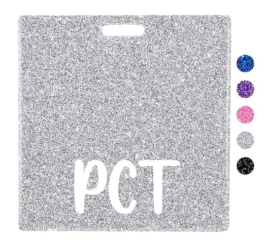 Plifal PCT Badge Buddy Card Holder Nurse Nursing Accessories Patient Care Technician Glitter Silver Horizontal ID Name Identification Tags Nurse Work - Image 1