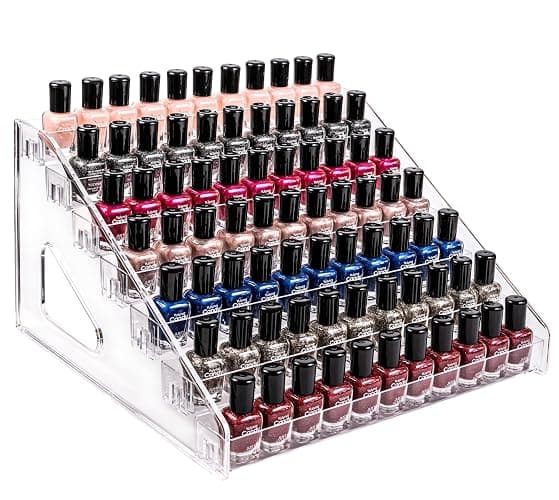 Pero Pero Nail Polish Organizer Acrylic Display Rack for Nail Polish Holder Sunglasses Organizer Essential Oils Holder Clear Eyeglasses Display Case Makeup Organizer - Image 1