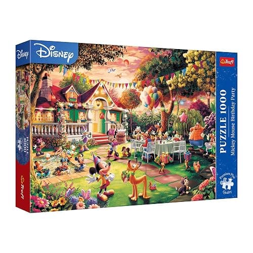Trefl Premium Plus Quality Mickey Mouse Birthday Party - 1000 pezzi, serie di puzzle con personaggi, per adulti e bambini dai 14 anni in su - Image 1
