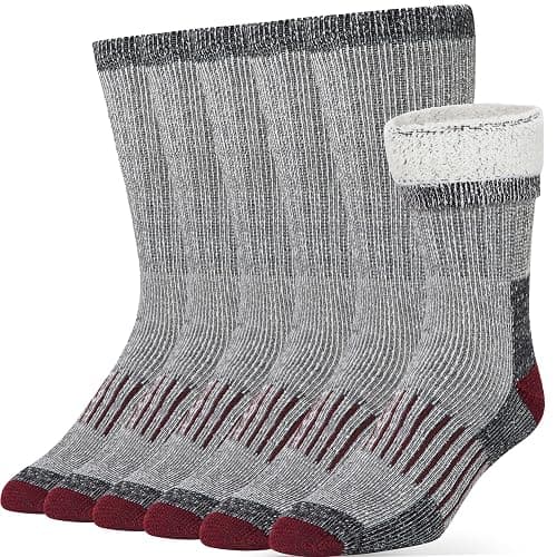 Alvada Warm Thermal Wool Socks for Winter Moisture Wicking and Breathable Cozy Boot Socks - Image 1