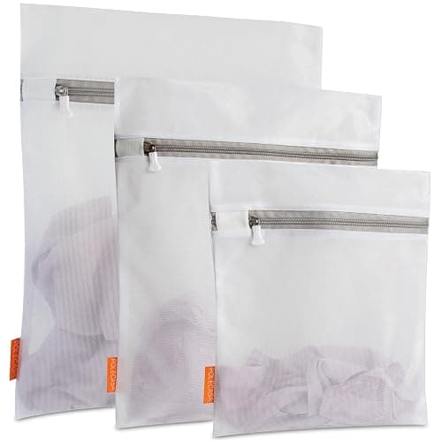 Polecasa Mesh Laundry Bags 3 Pack (Large, Medium, Small) - Durable Zipper Wash Bags for Delicates, Lingerie, Bras, Underwear, Baby Clothes - Protect Garments in Washing Machine - Image 1