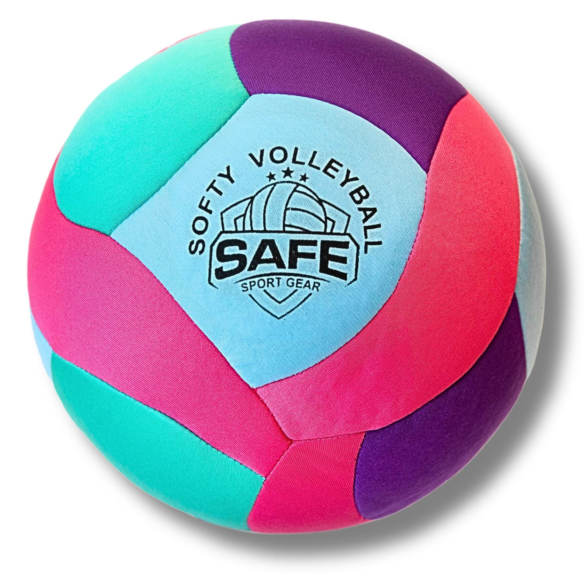 Safe Sport Gear - Softy Volleyball - Super Soft - Perfect for Children and Adults - Indoor and Outdoor Game - Realistic Feel and Bounce (Softy Volleyball Teal) - Image 1