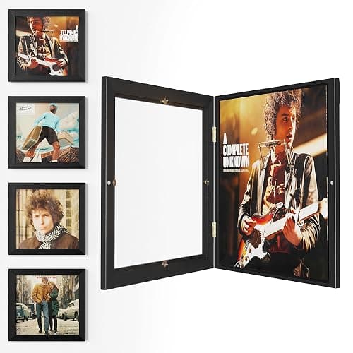 Emfogo 4 Pack Vinyl Record Frame for the Wall, Wall-Mounted Vinyl Record Display Frame, Album Frames for 12x12 Inch LP Album Cover (4 Pack/Black) - Image 1