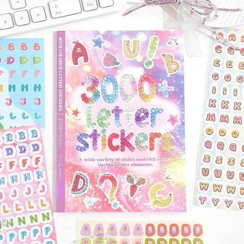 3000+ Pcs Alphabet Sticker for Journaling,Fun & Colorful Craft Letter Stickers for Junk Journal, Scrapbooking Supplies, Ideal DIY Decorative Gift for Women Teen Girls - Image 1