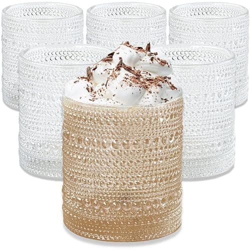 Kate Aspen Beaded Drinking Glasses Set of 6, 10 oz Retro Vintage Glassware - Boho Cocktail Water Juice Glasses, Hostess or Housewarming Gift - Image 1