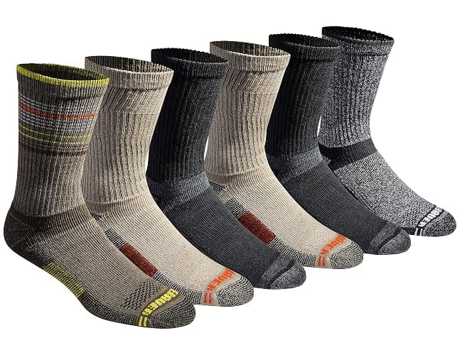Eddie Bauer mens Dura Dri Moisture Control Crew Socks, 6 Or 12 Pairs - Image 1