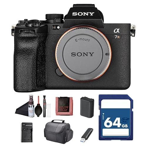 Sony Alpha 7R V Mirrorless Camera Body (ILCE-7RM5/B) β 61MP Full-Frame Sensor | AI Autofocus | 8K and 4K Video | 64GB Card, Bag, NP-FZ100 Compatible Battery, External Charger and More - Image 1