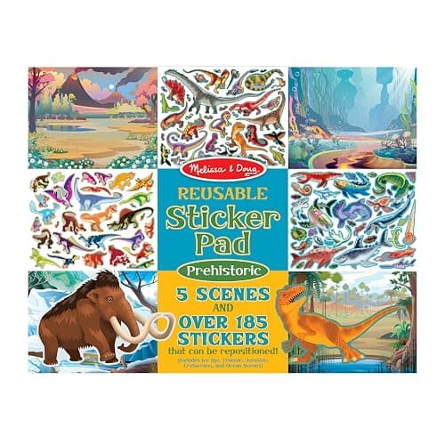 Melissa & Doug Reusable Sticker Pad - Prehistoric - FSC-Certified Materials - Image 1