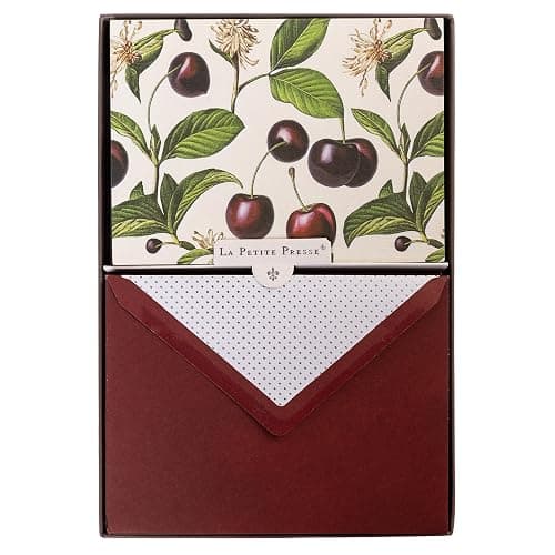 Cerise Designer Cards by Graphique Luxe Collection, Silver Foil Embossed Stationary Boxed Set, 10 Blank Cards with 11 Envelopes, All Occasion Greetings, 5.25" x 3.8" - Image 1