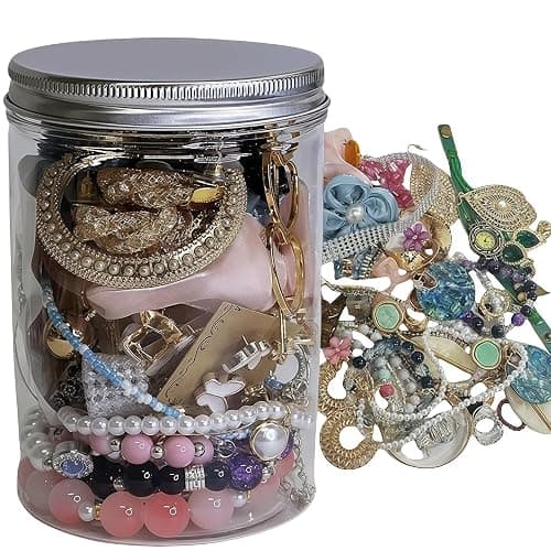 Tdnnlci Mystery Jewelry Box - 40-Piece Surprise Gift Jar for Women, Assorted Necklaces, Earrings, Rings, Bracelets, Unique Birthday Present - Image 1