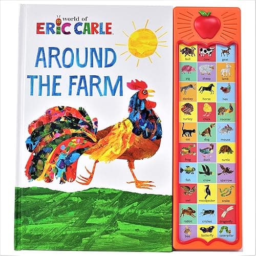 World of Eric Carle, Around the Farm 30-Button Animal Sound Book - Great for First Words - PI Kids - Image 1