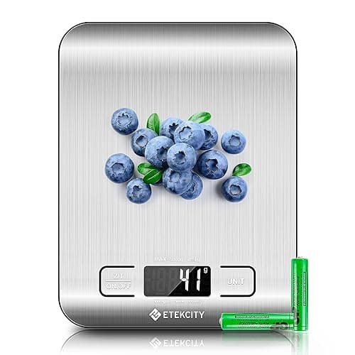 Etekcity Food Kitchen Scale, Digital Grams and Ounces for Weight Loss, Baking, Cooking, Keto and Meal Prep, Postal Parcel, Small, 304 Stainless Steel - Image 1