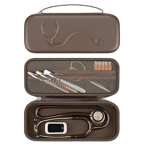Hard Stethoscope Case for 3M Classic III, Lightweight II S.E, MDF Acoustica Stethoscope, Stethoscopes Carrying Case with Mesh Bag for Nurse Accessories Gauze Penlights Cotton Swabs - Image 1