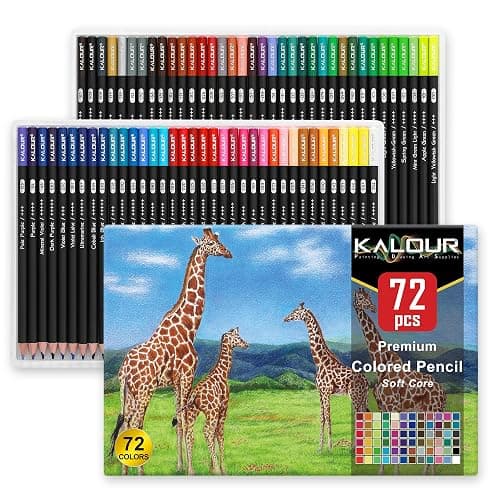 KALOUR 72 Count Colored Pencils for Adult Coloring Books, Soft Core,Ideal for Drawing Blending Shading,Color Pencils Set Gift for Beginners Artists - Image 1