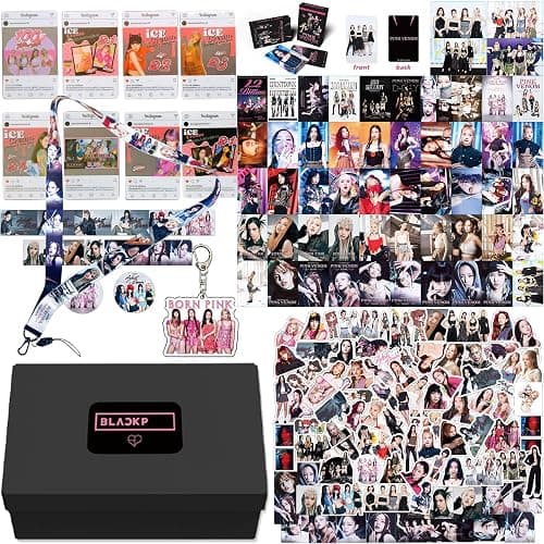 KPOPBP 159 Pcs Born Pink Album Gift Box Set Blink Fans Gift Merchandise Photocards Birthdays Party Decorations Kpop Lanyard Stickers - Image 1