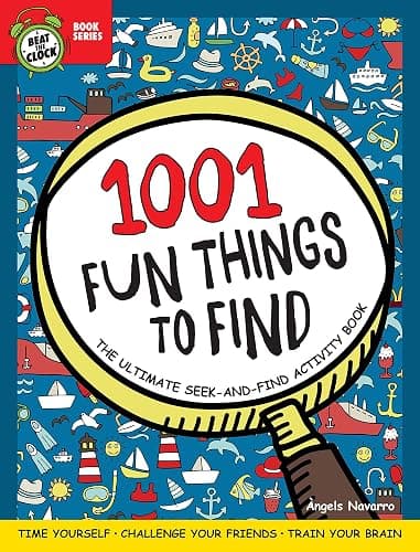 1001 Fun Things to Find: The Ultimate Seek-and-Find Activity Book: Time Yourself, Challenge Your Friends, Train Your Brain (Happy Fox Books) 25 Hidden Object Puzzles for Kids Age 6-10 - Image 1