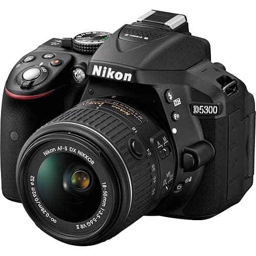 Nikon D5300 24.2 MP CMOS Digital SLR Camera with 18-55mm f/3.5-5.6G ED VR Auto Focus-S DX NIKKOR Zoom Lens (Black) - Image 1