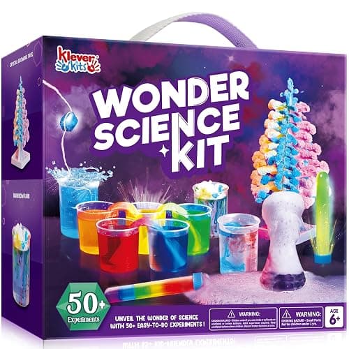 Klever Kits Wonder Science Kits- 50+ Experiments Educational Toys, STEM Activities with Growing Crystal Tree, Lab Science Toys, Gifts for Birthday Christmas for Kids Aged 6 7 8+ - Image 1