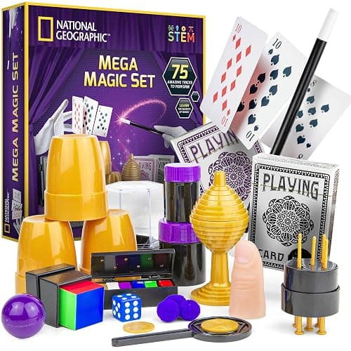 National Geographic Mega Magic Set - More Than 75 Magic Tricks for Kids to Perform with Step-by-Step Video Instructions for Each Trick Provided by a Professional Magician (Amazon Exclusive) - Image 1