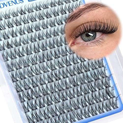 Goddvenus Wispy Lash Clusters 10-16mm Lashes Clusters Eyelash Extensions Natural Individual Lashes 144pcs D Curl Lash Extension DIY Soft Comfortable Eyelash Clusters with Cotton Band - Image 1