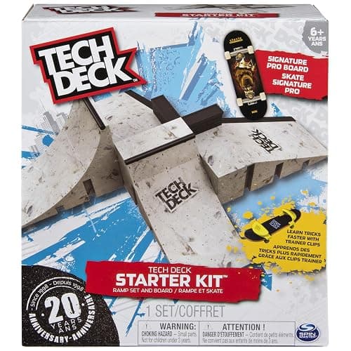 TECH DECK Starter Kit, Customizable Ramp Set with Exclusive Pro Fingerboard and Trainer Clips, Kids Toys for Boys and Girls Ages 6 and up - Image 1