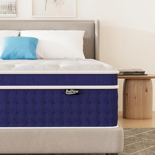 Bednew King Size Mattresses 30cm, 12 Inch Innerspring Medium Firm Mattress King Size 5FT with Pocket Spring and Breathable Foam For Cool Comfort Sleep, Hybrid Mattress (150x200x30cm) - 30 cm - King (150x200x30cm) - Image 1