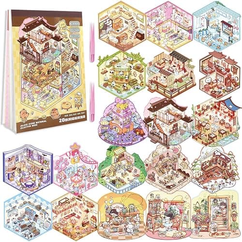 20 Sets DIY 3D Sticker Scene Collection Book - Image 1