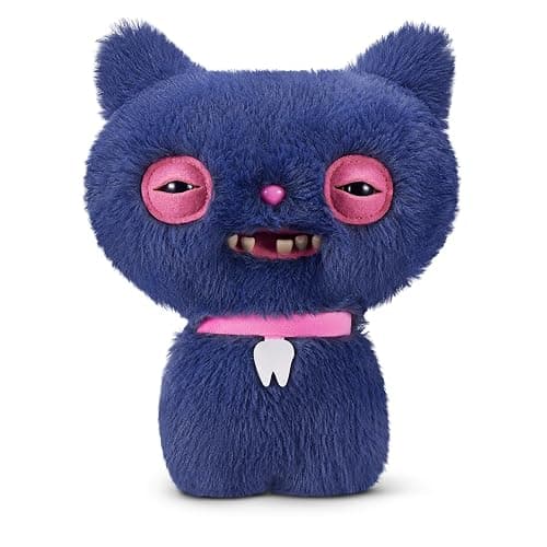 Fuggler Alley Cats 9-Inch Plush Toy (Cheezee) Grey by ZURU – Funny Ugly Monster Stuffed Animal with Human-Like Teeth, Collectible Plush for Kids, Tweens, Teens, Adults & Cat-Loving Weirdos - Image 1