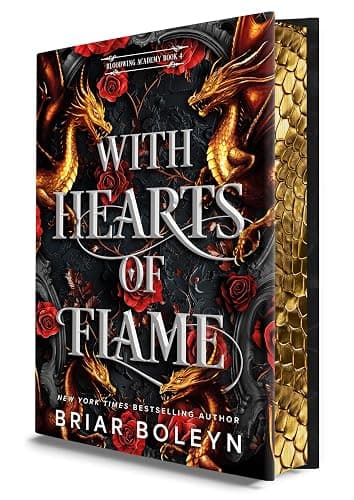 With Hearts of Flame (Deluxe Limited Edition): A Dark Academia Romantasy Novel of Vampires and Dragons Featuring Stenciled Edges and Illustrated Endpapers (Bloodwing Academy, 4) - Image 1