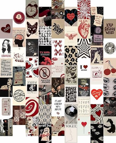60 pcs Downtown Girl Room Décor, Coquette y2k 2000’s Grunge Posters, TV Girl Lana Del Rey Retro Music Wall Art for Bedroom, Trendy Vintage Funky College Dorm Wall Collage Kit Aesthetic Pictures - Image 1