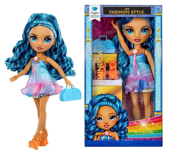 Rainbow High My Fashion Style Skyler, Blue 11" Fashion Doll with Statement Outfit, Stylish Handbag, Great Toy Gift for Girls Kids Ages 4-12 Years - Image 1