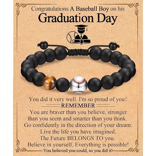 EFVISD Soccer Football Basketball Baseball Hockey Bracelet Gifts for Boys Players Team Lovers Son Grandson Brother Nephew Friend as Birthday/Valentines Day/Graduation/Back to School/Christmas Gifts - Image 1