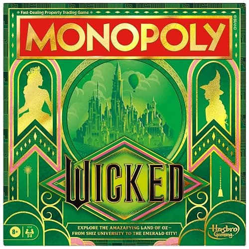 Monopoly Wicked Edition Board Game | Inspired by The Motion Picture | Ages 8+ | 2 to 6 Players | 30 Mins. | Family Games for Kids, Teens, and Adults - Image 1