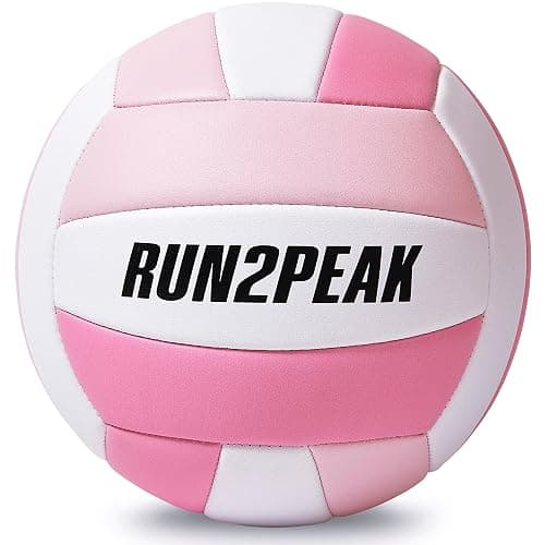 RUN2PEAK Soft Touch Volleyball Ball Gifts for Teen Girls Kids Youth Team Beginners Durable Volleyballs for Outdoor Indoor Beach Pool Water Play Official Size 5 Training Practice Volley Ball - Image 1