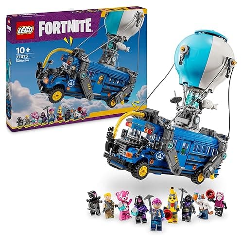 LEGO Fortnite Battle Bus Toy - Video Game Vehicle Model Kit w/ 9 Character Minifigures and Accessories - Gaming Gift for 10+ Year Old Boys, Girls & Teenage Fans - Christmas Treat - 77073 - Image 1
