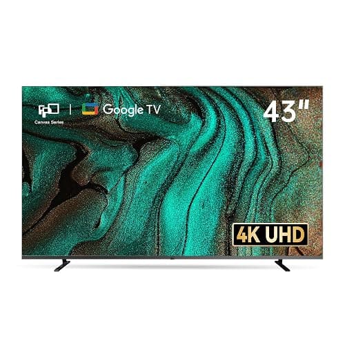 FPD 43 Inch Smart TV, 4K UHD LED Flat Screen Google TV with Google Cast, Bluetooth, HDMI, Streaming Live, HDR 10, Dolby Vision, Ultra Slim Television(Canvas-Series, CG43-C3, 2025) - Image 1