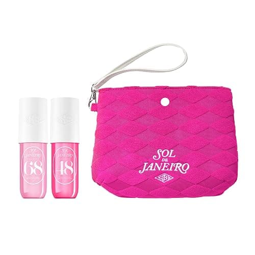 Sol de Janeiro Giftable Set | Two Travel Size Hair & Body Fragrance Mist with Pink Pouch | Cheirosa 68 & Cheirosa 48, 3 fl oz ea | Amazon Exclusive | $72 Value - Image 1