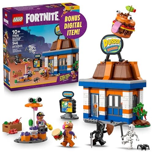 LEGO Fortnite Durrr Burger Restaurant Kids Toy - Video Game Building Set for Boys & Girls, Ages 10+ - Fortnite Minifigures Beach Boss, Grimy, and More - Gift Idea for Birthdays & Gaming Fans - 77076 - Image 1