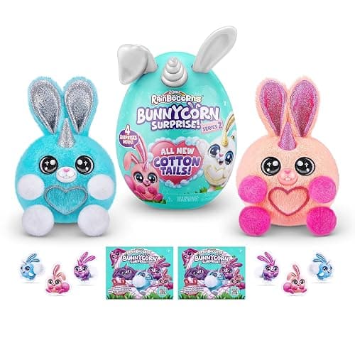 Rainbocorns Bunnycorn Surprise Series 2 (2 Pack) by ZURU Rabbit Bunny Plush Toy Girls Gift Idea (Randomized Non Duplicate) - Image 1
