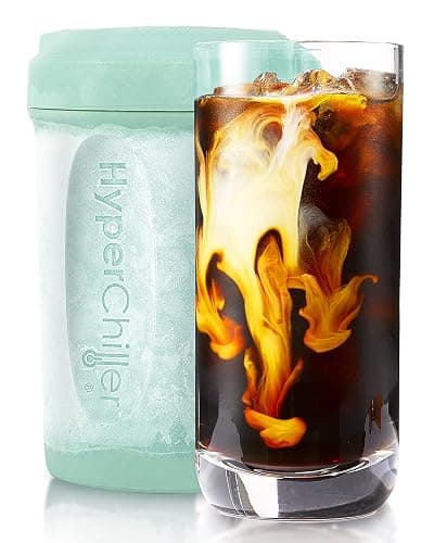 HyperChiller HC2M Patented Iced Coffee/Beverage Cooler, NEW, IMPROVED,STRONGER AND MORE DURABLE! Ready in One Minute, Reusable for Iced Tea, Wine, Spirits, Alcohol, Juice, 12.5 Oz, Mint Blue - Image 1